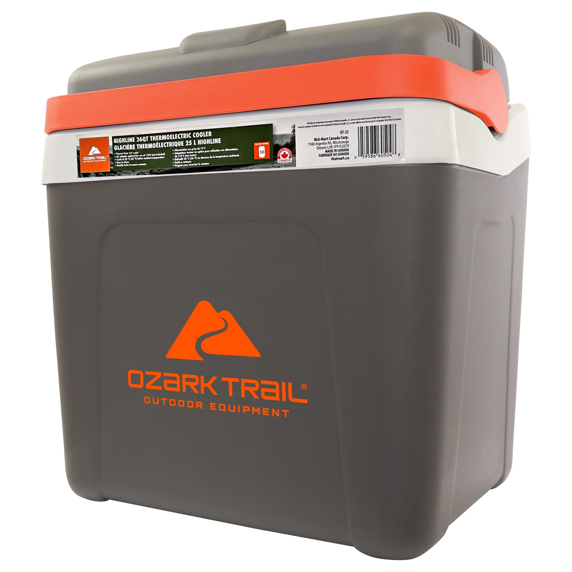 26QT electric Cooler 12V Portable Travel Beach Camping Picnic Insulated Cooler 30 Cans Iceless 24L, Grey Image 7