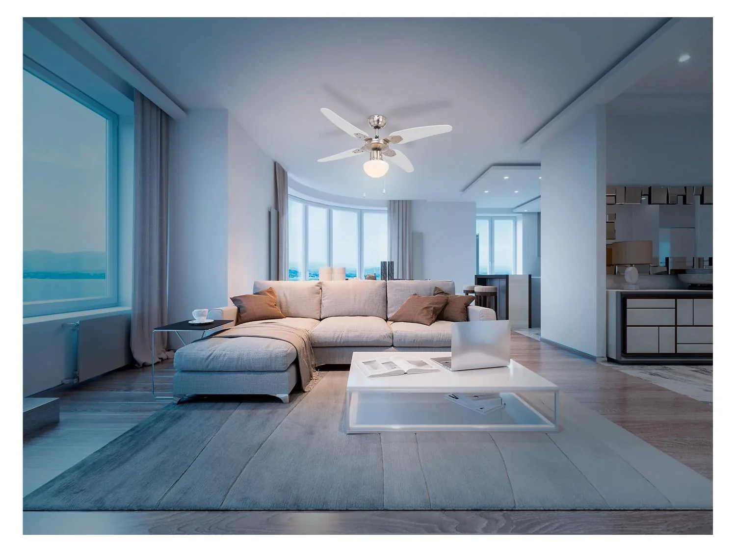 LIVARNO home Ventilateur de plafond avec clairage LED