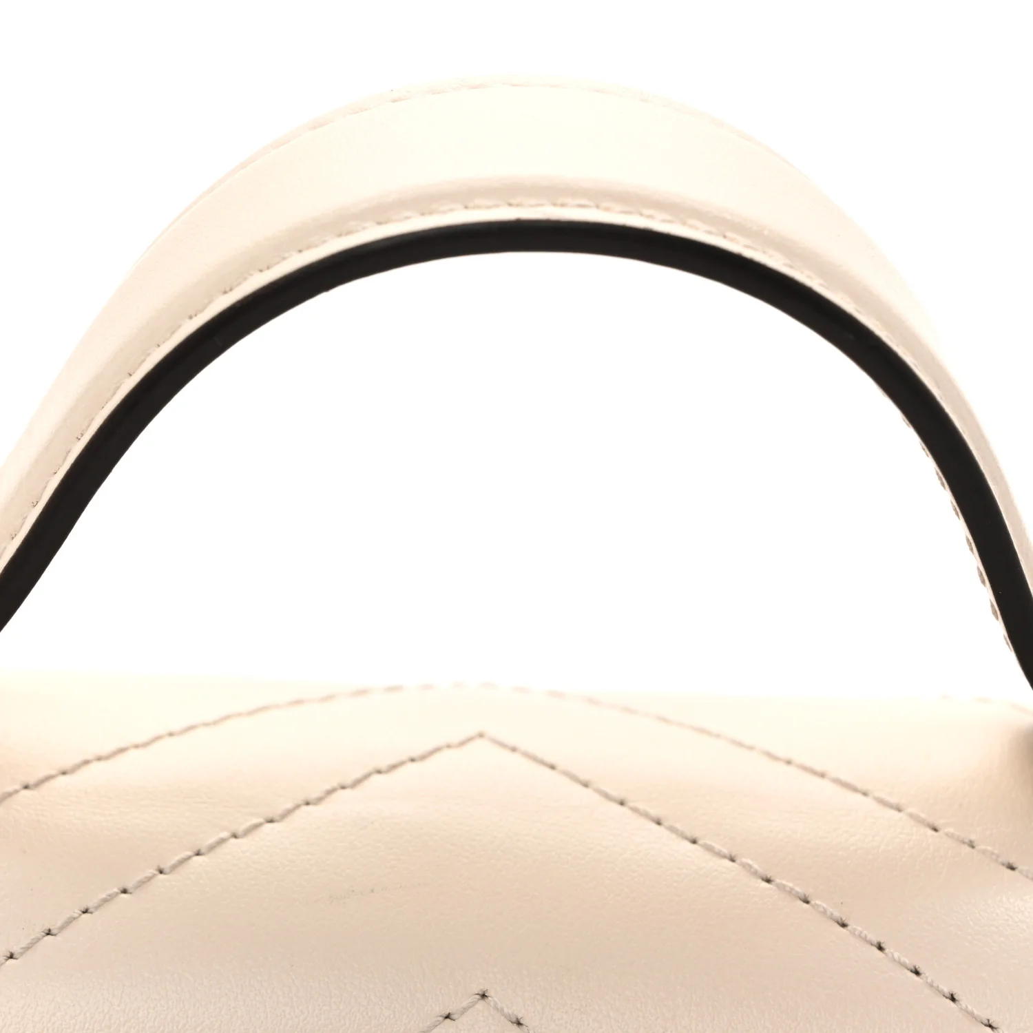 Calfskin Matelasse Mini GG Marmont Top Handle Shoulder Bag White