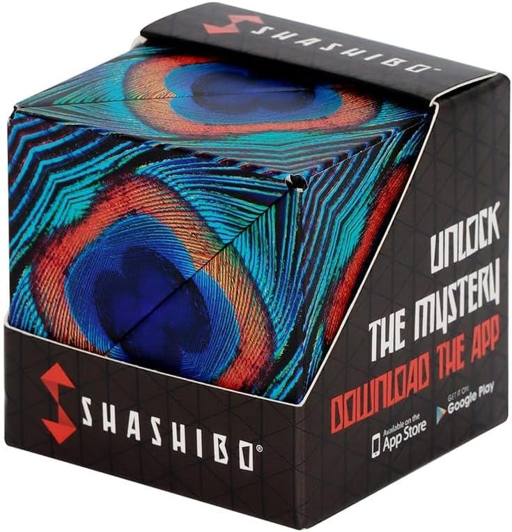Shashibo Shape Shifting Box - Award-Winning STEM Fidget Toy with Ultra Strong Magnets - Puzzle Cube Transforms Into 100+ Shapes, Perfect Sensory Gift for Kids, Teens, and Adults (Spaced Out)