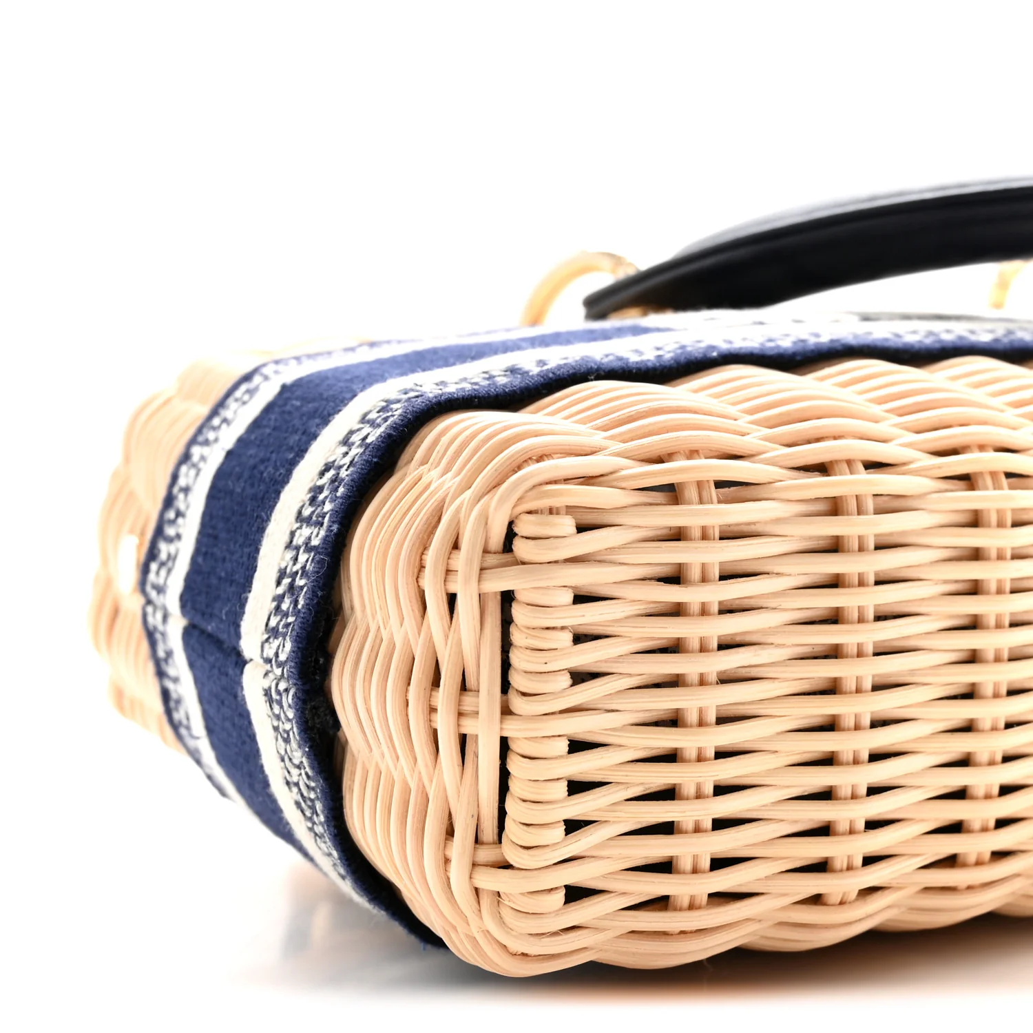 Wicker Oblique Dioriviera Medium Lady D-Joy Bag Blue