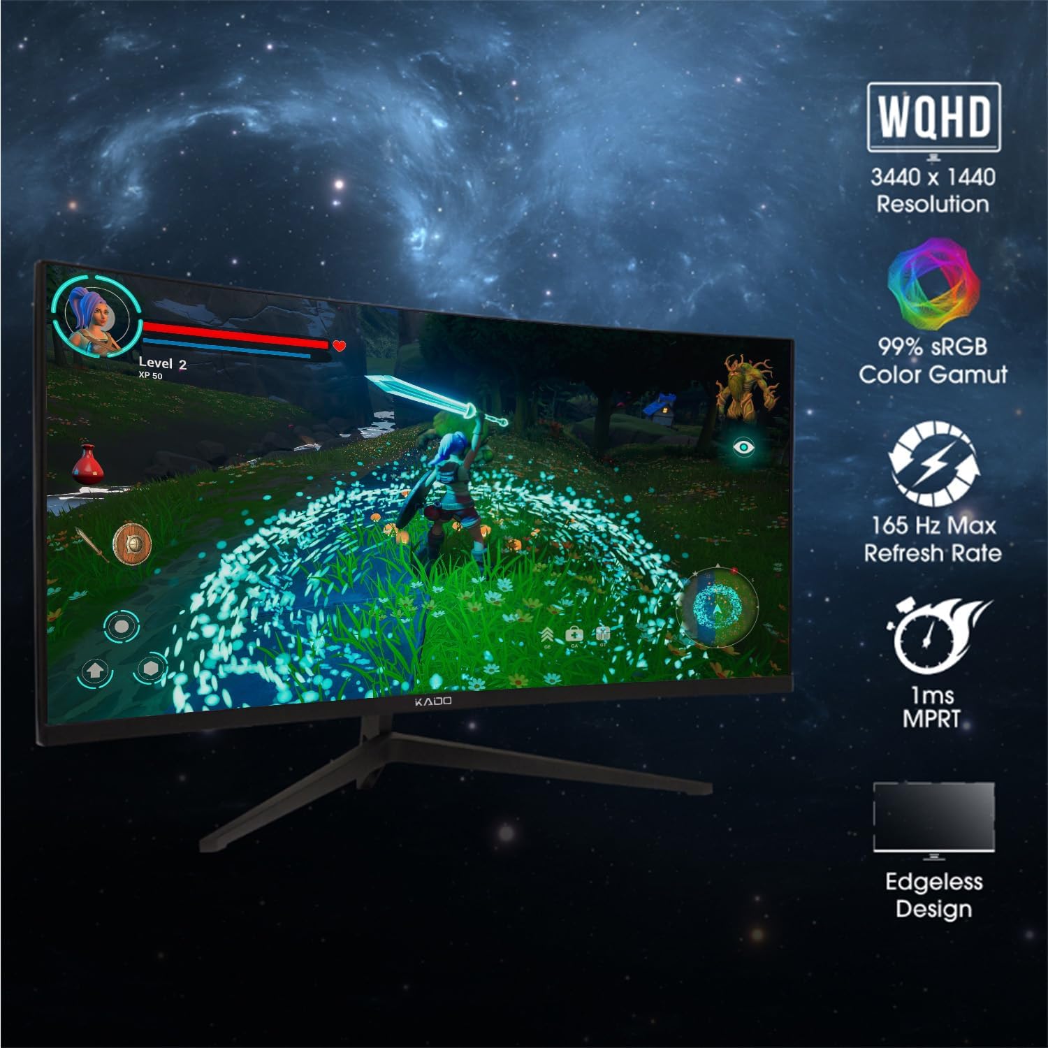 Kado Dual Gaming Monitor Setup - 2-Pack 34