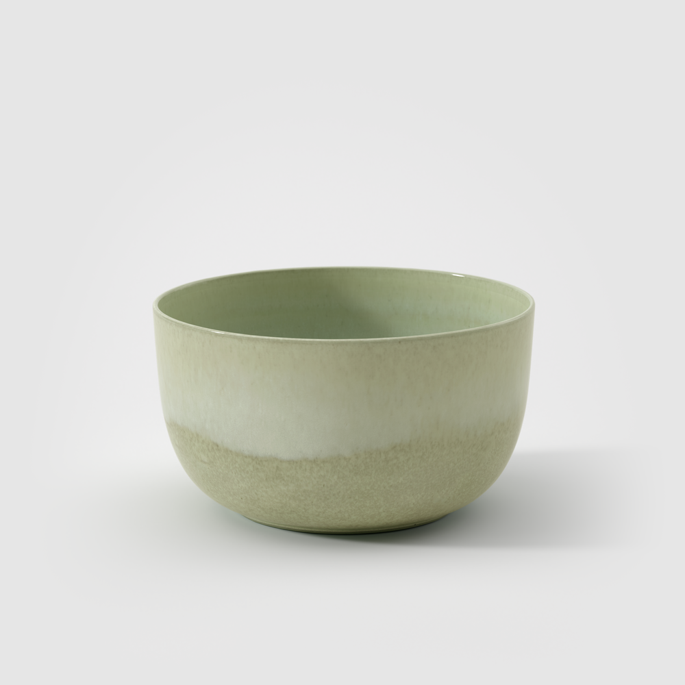 Perlemor Serving Bowl - Green, 101.8 oz, Premium Porcelain