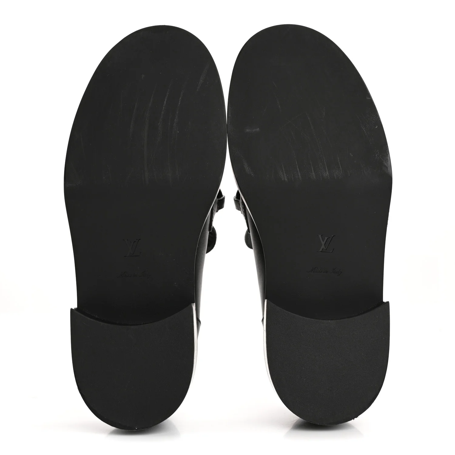 Calfskin Oversized Chain Academy Loafers 37.5 Black
