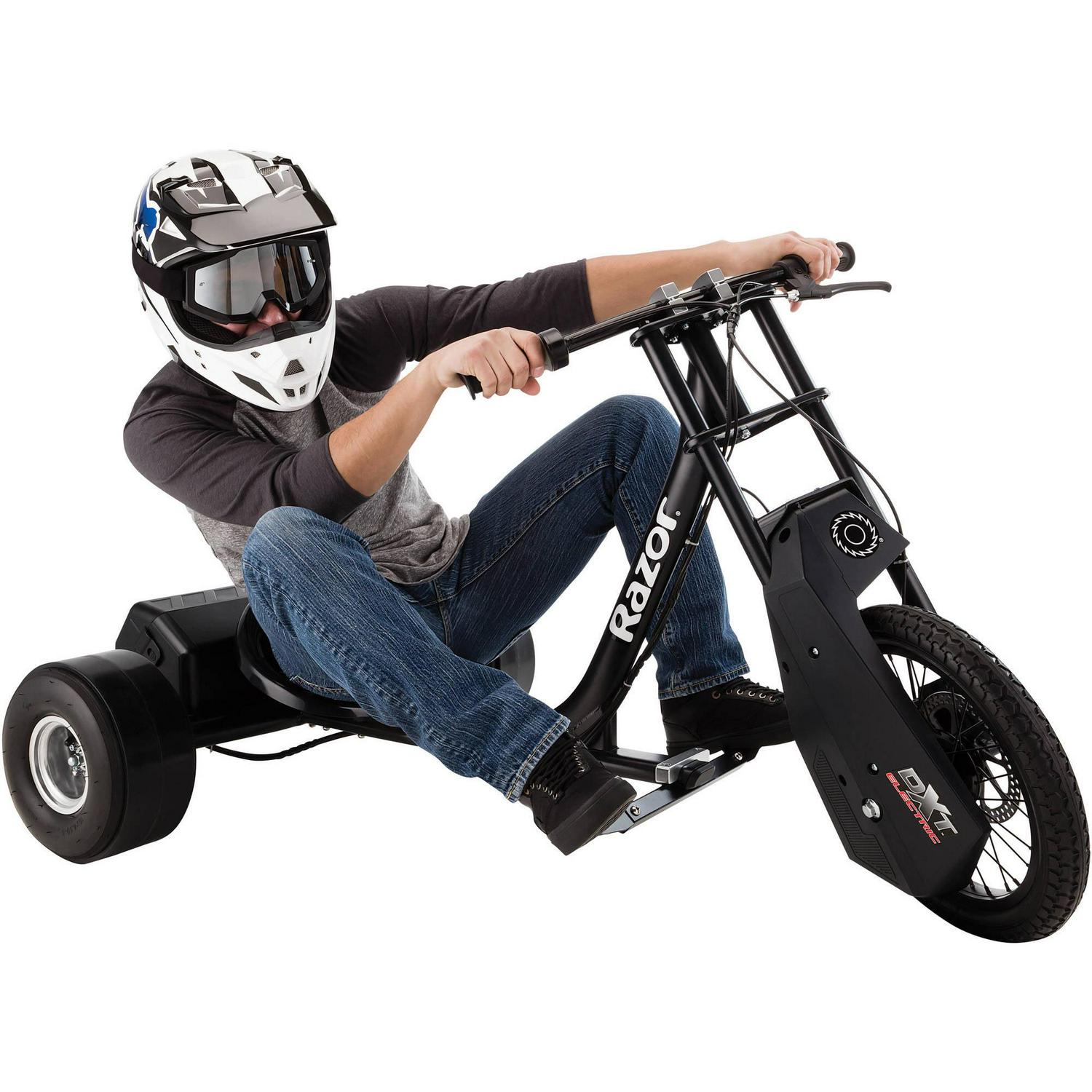 DXT Electric Drift Trike- Black. 36V Powered Ride-On with Adjustable Seat and Variable Speed - Image 6