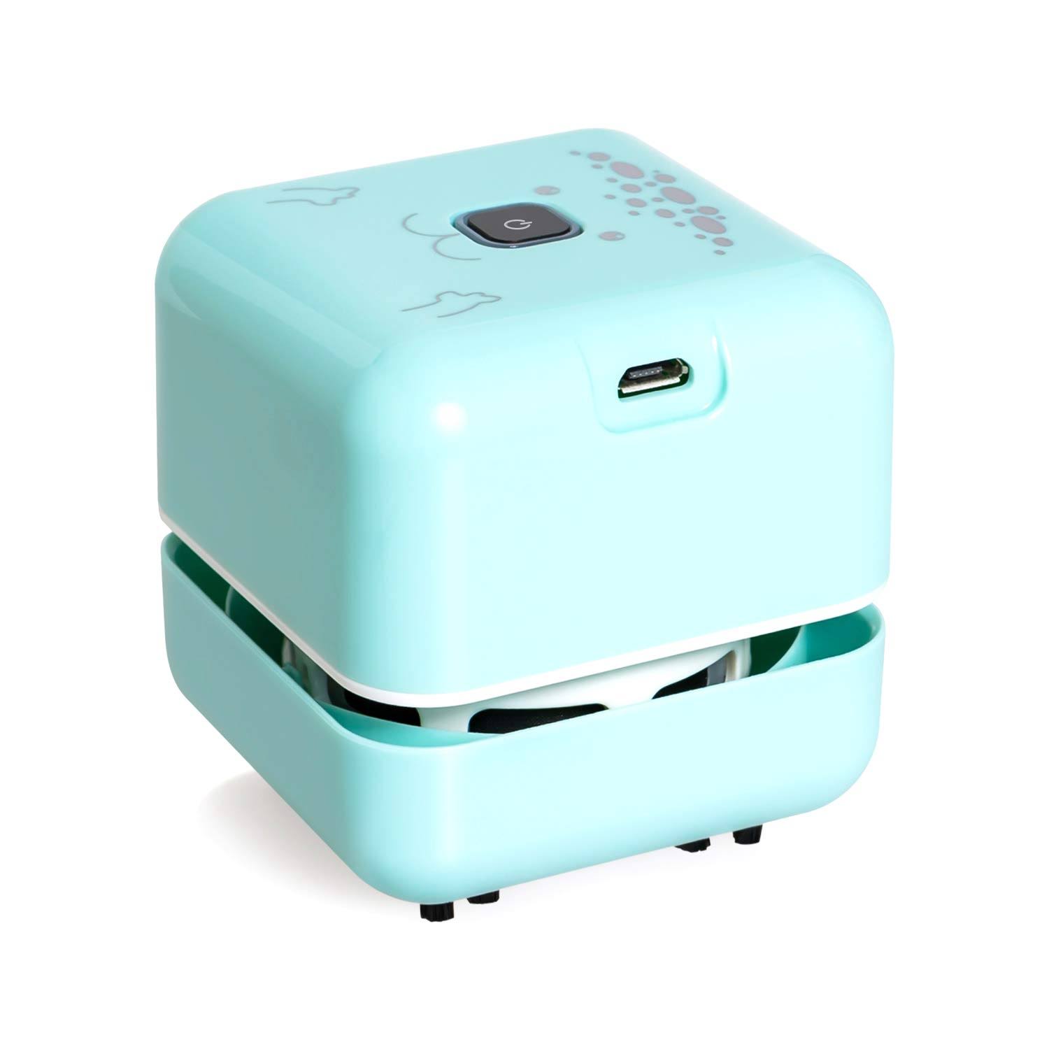 JEDIST White Elephant Gifts, Mini Desk Vacuum Cleaner, Rechargeable Desktop Vacuum Sweeper with USB Brush As Present to Suck Up Fine Particle Bread
