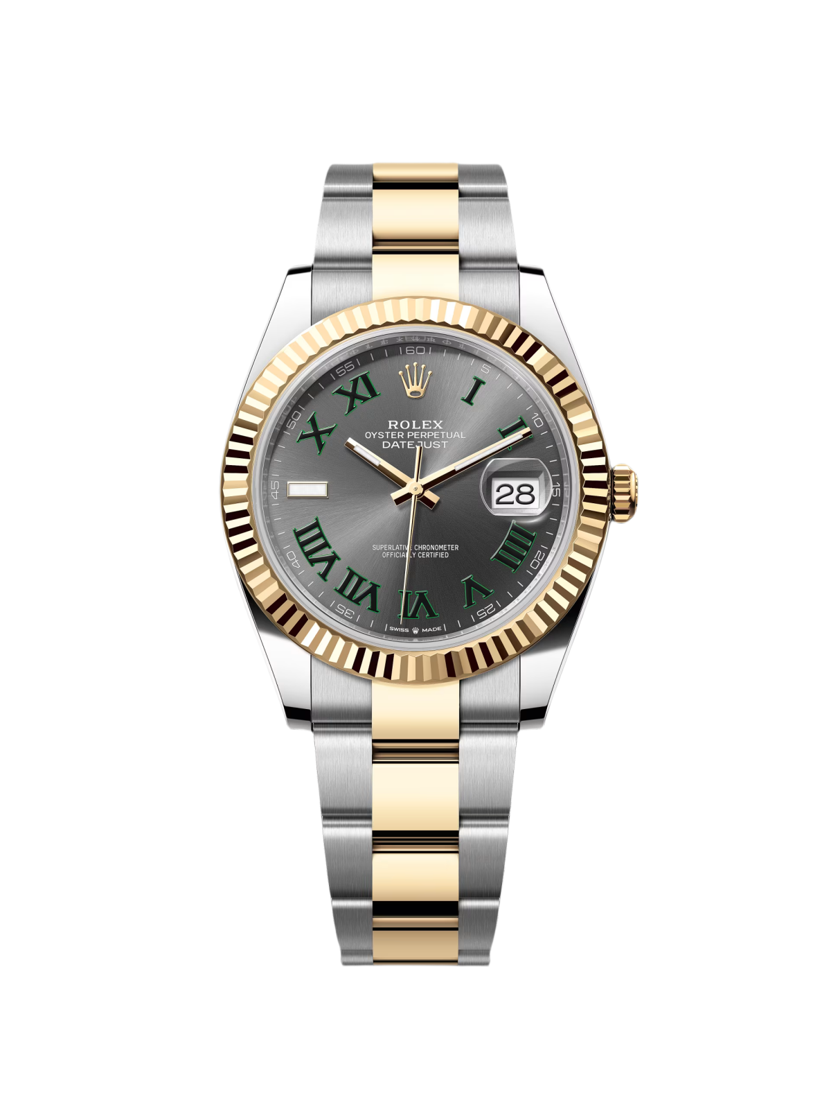 [Super Clone]RLX  Datejust 41mm Two-Tone Yellow Gold Fluted Bezel 