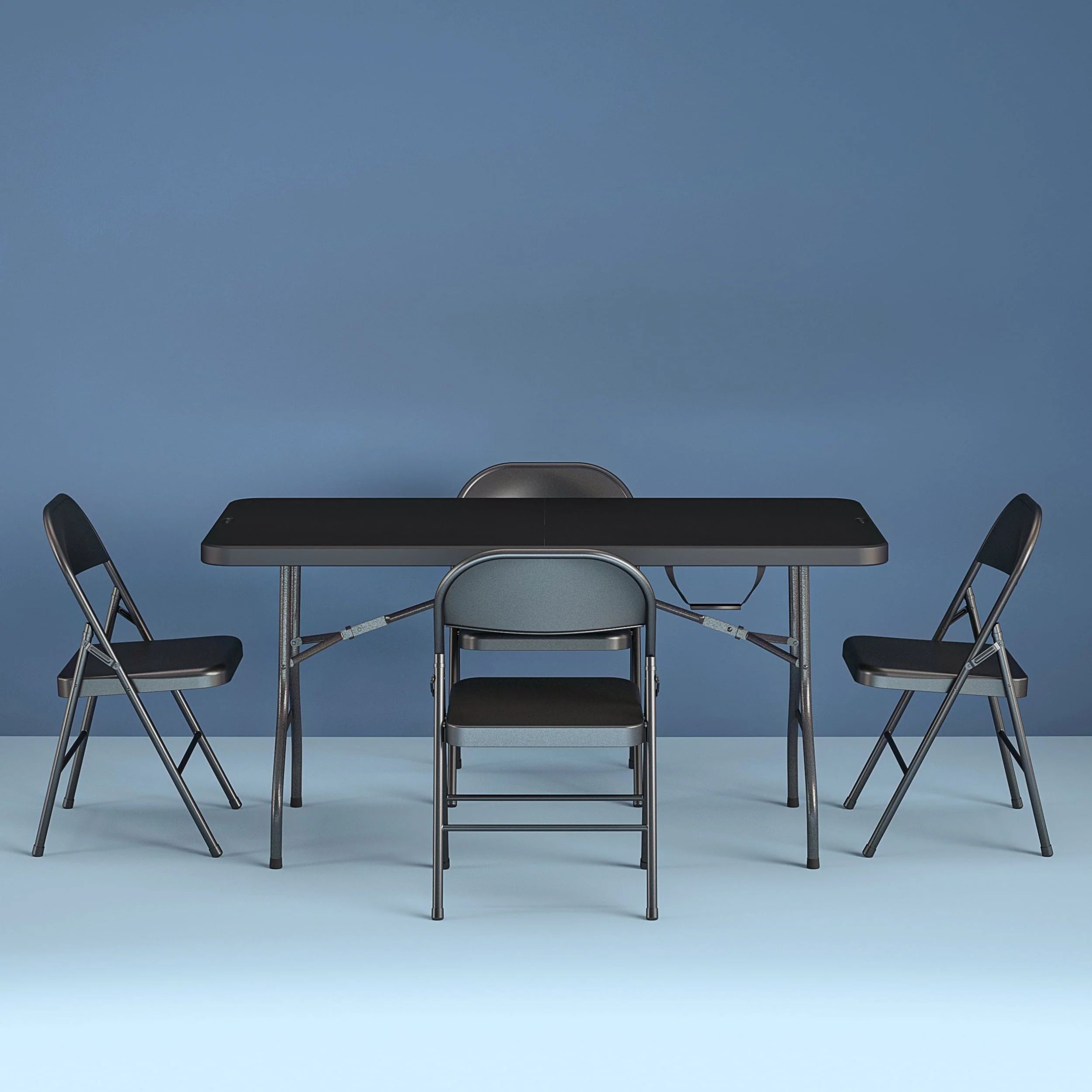 Cosco 6 Foot Centerfold Folding Table, Black