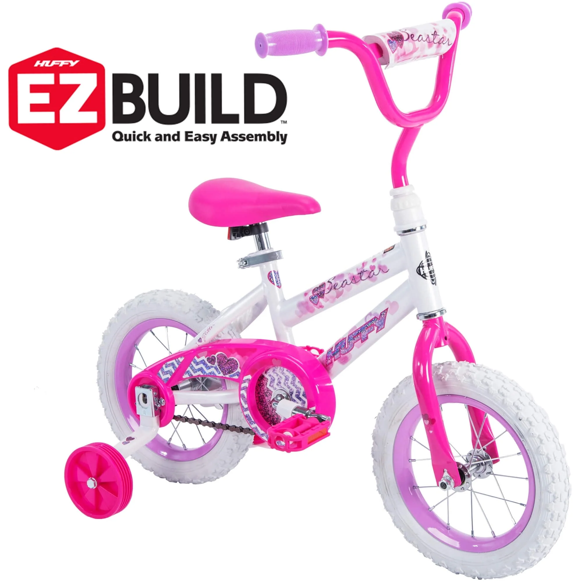 12 in. Sea Star Kids Bike for Girl ages 3 5 years, White - Image 7