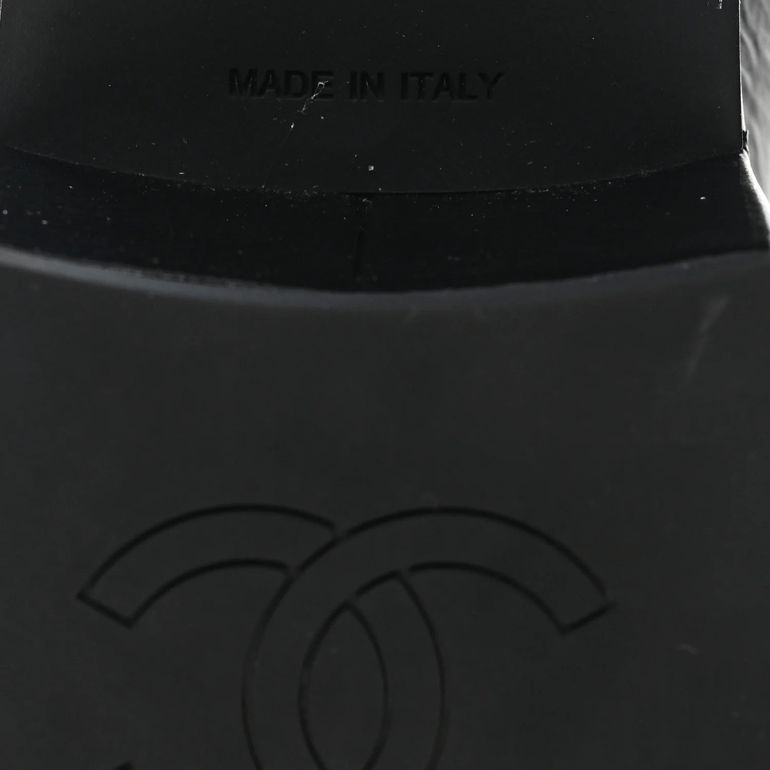 Shiny Calfskin Logo Loafers 36.5 Black