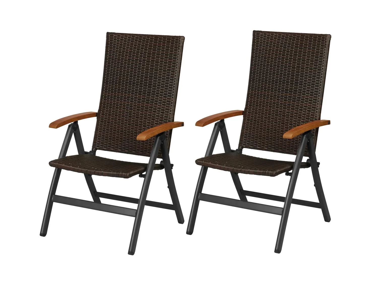 LIVARNO Lot de 2 fauteuils pliants Valencia