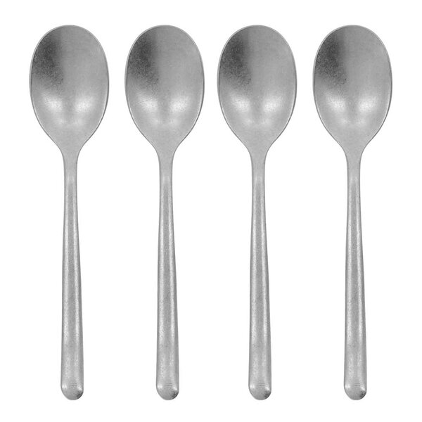 Teskje 14 cm 4 stk antikk sølvfinish