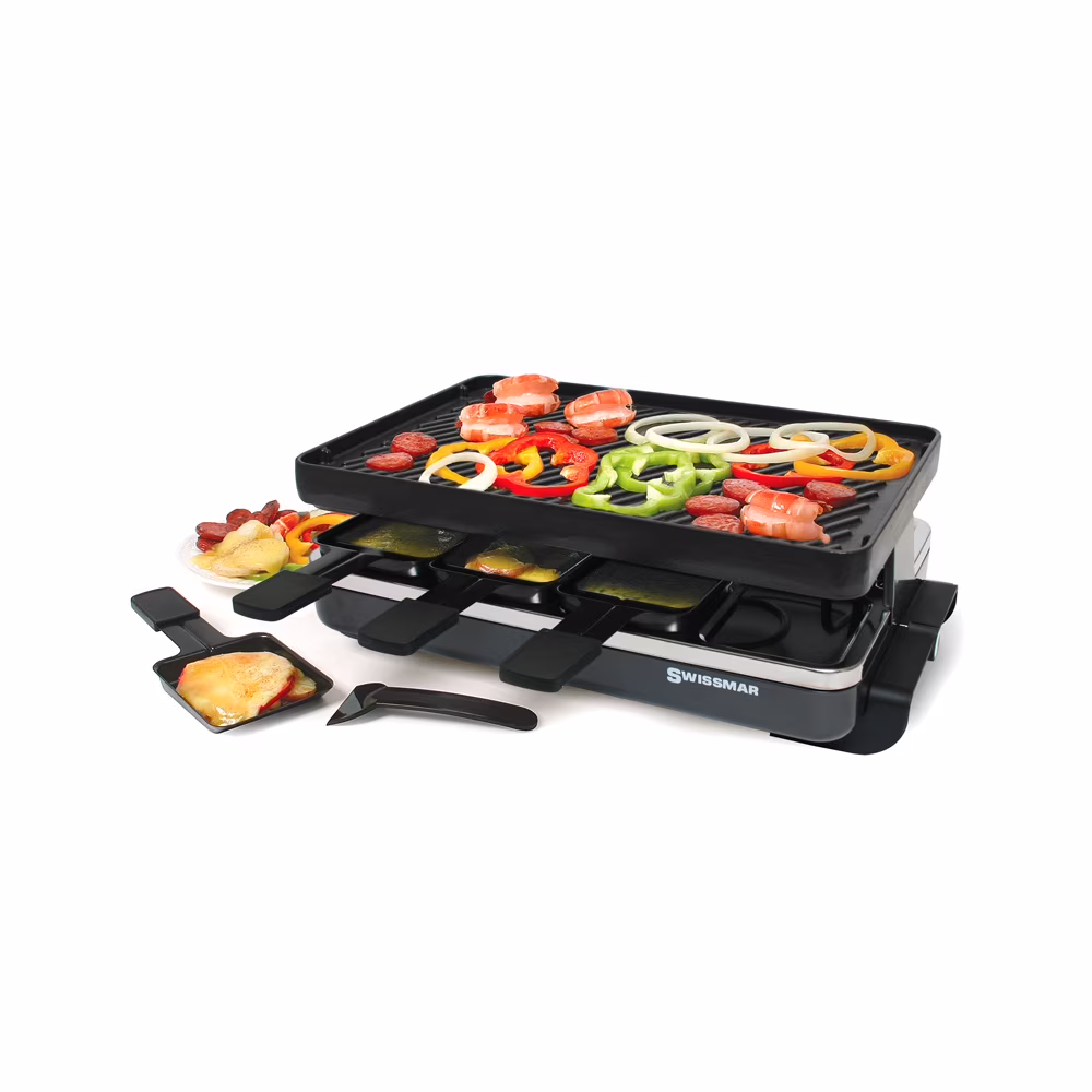 Swissmar Classic Raclette 8 Person Grill W/Cast Iron Grill Plate