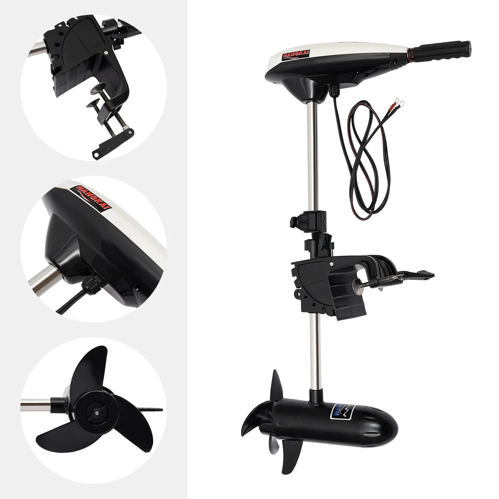 65Lbs 12V 660W Electric Trolling Motor ET65L Telescopic Handle F5 R2 Seep Control Boat Outboard Engine
