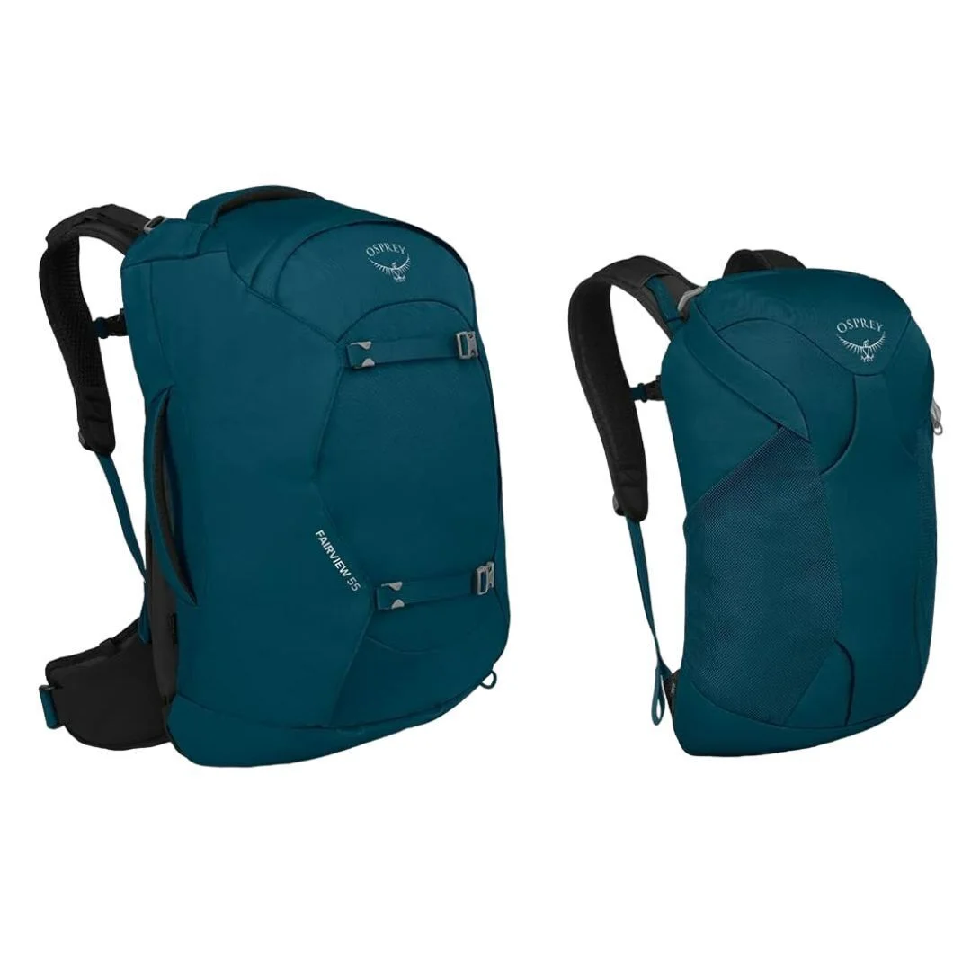 Fairview 55L Womens Travel Backpack Night Jungle Blue(Night Jungle Blue) - Image 6