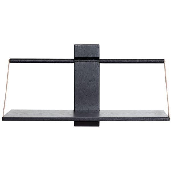 Wood wall hylle 32x25x60 cm svart