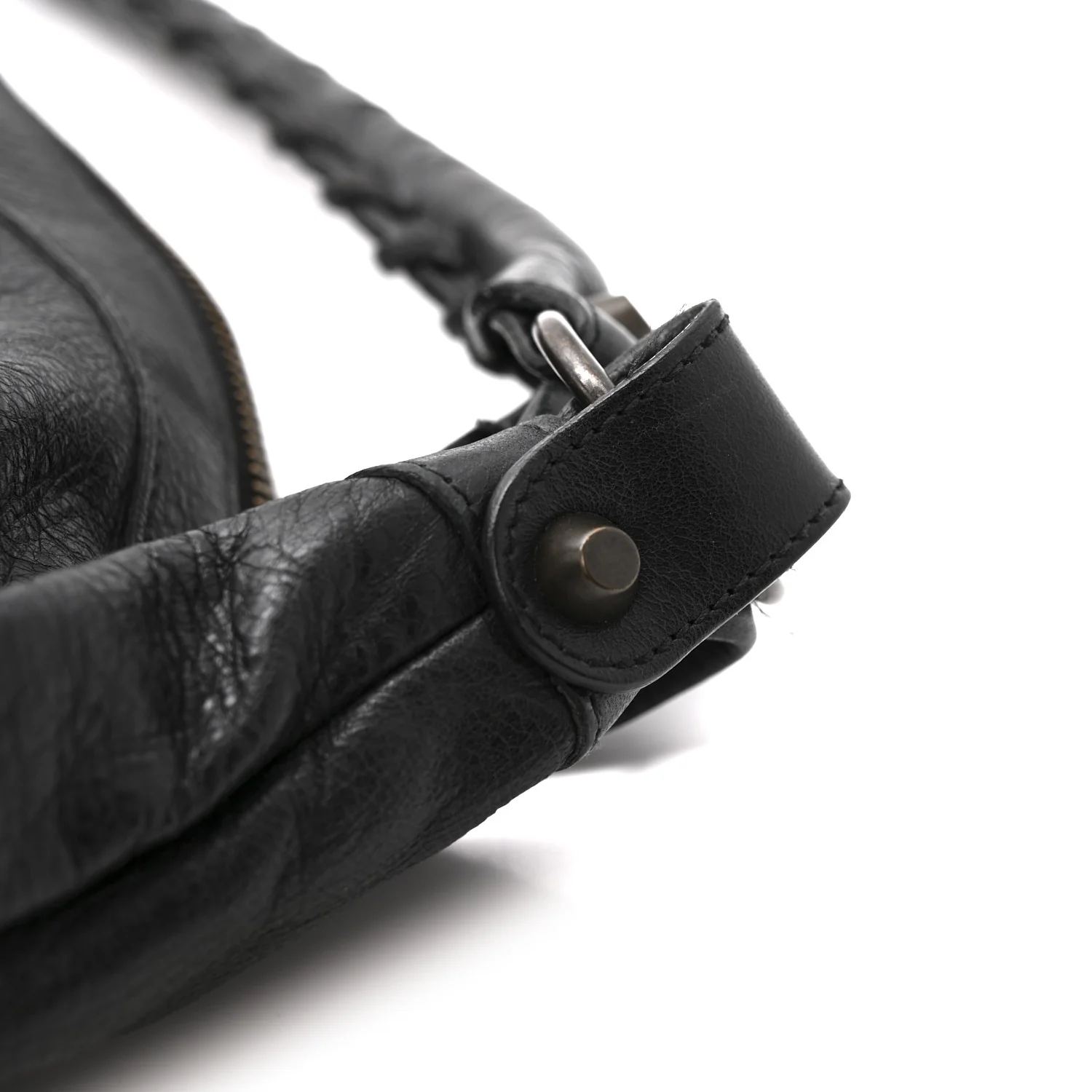 Agneau Classic Hardware Day Hobo Black