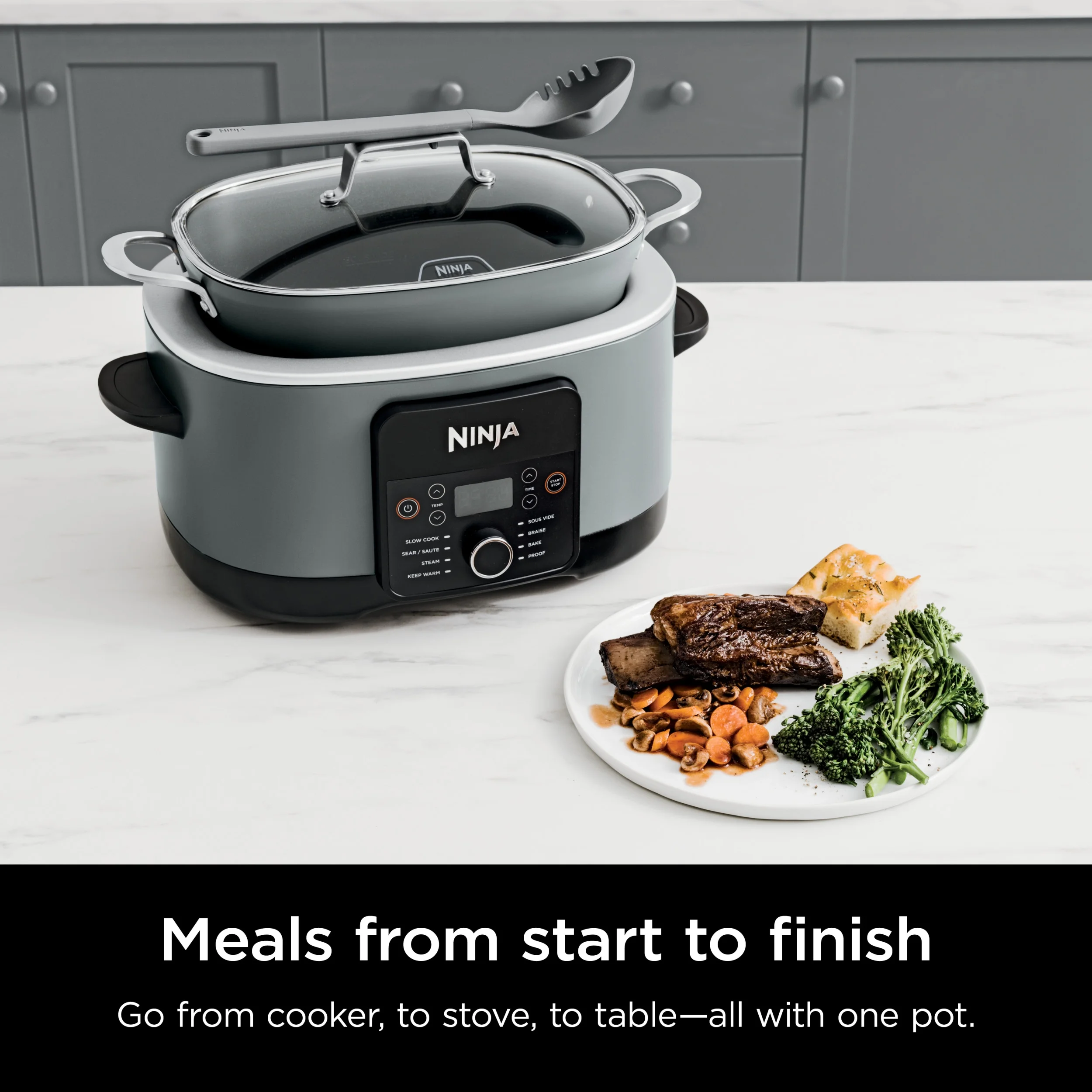 Ninja Foodi 8.5 Qt Possiblecooker PRO, Gray, MC1001