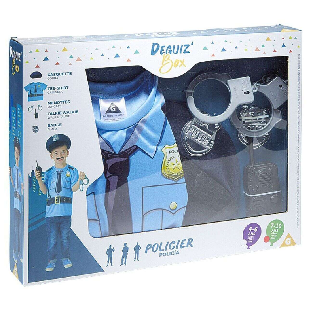 Deguiz'box déguisement Policier - 4/6ans