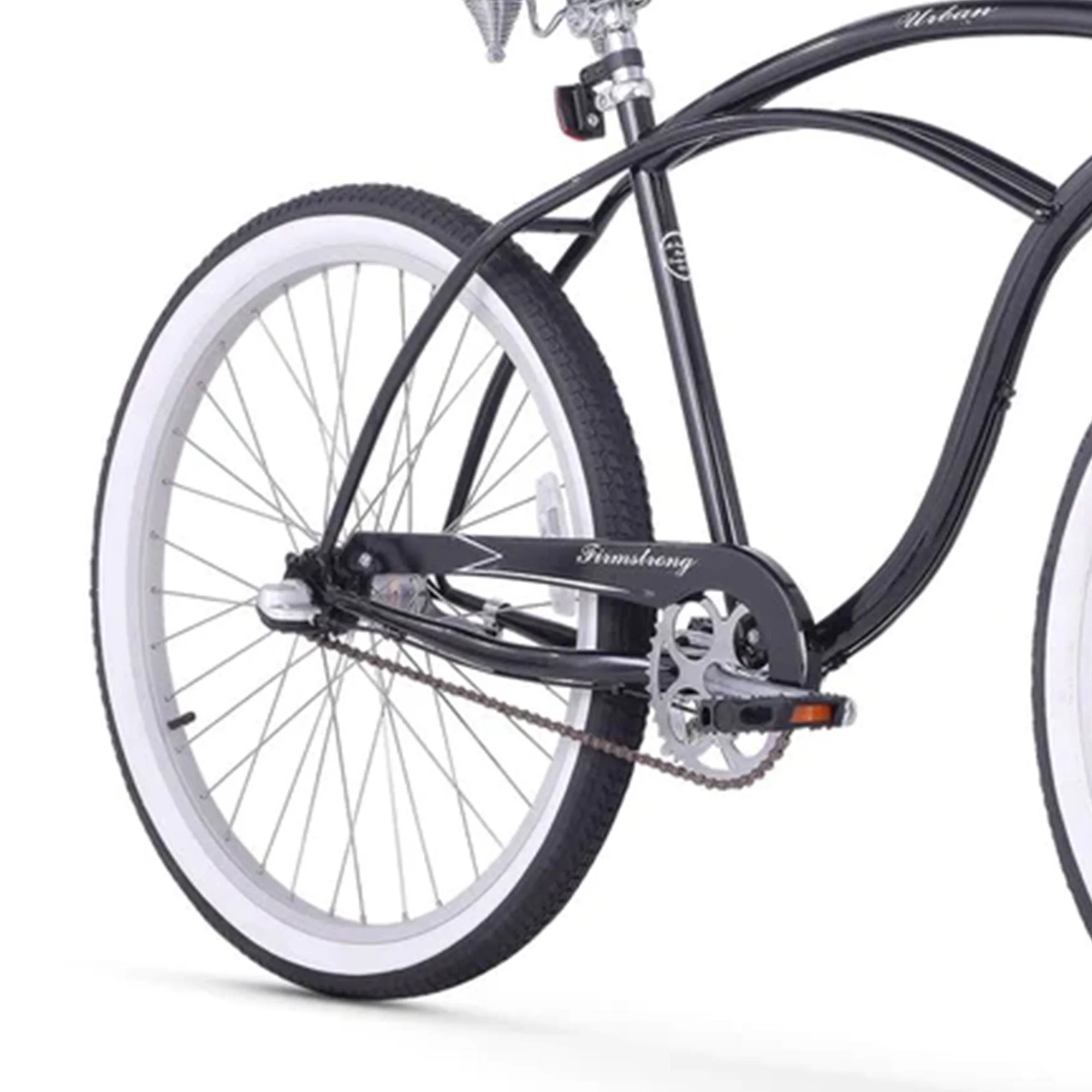 Urban Man 3-Speed Men's 26 Inch Beach Cruiser Riding Bike, Black(Black) - Image 5