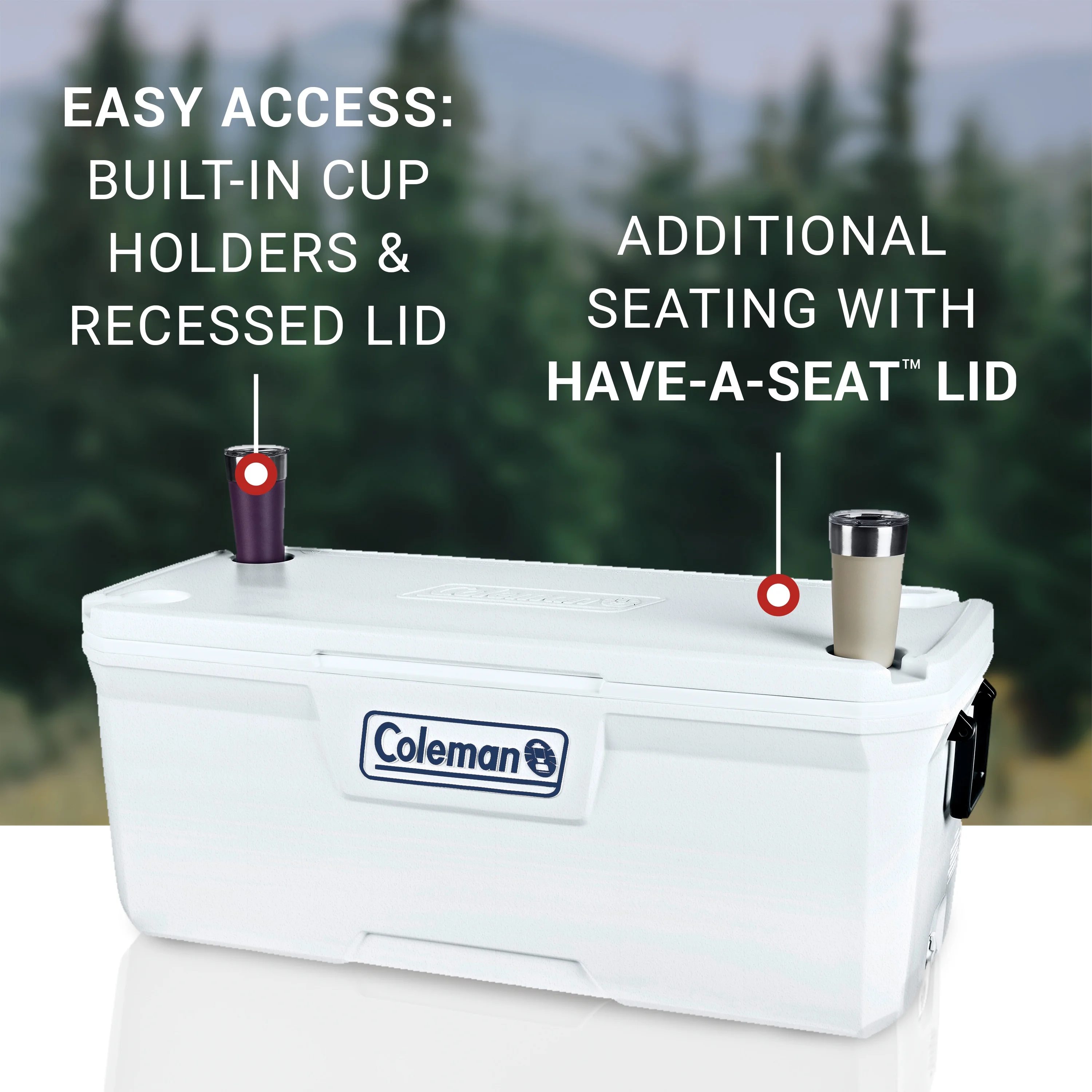 Coleman Classic Series 150 Qt. Marine Hard Ice Chest Cooler, White