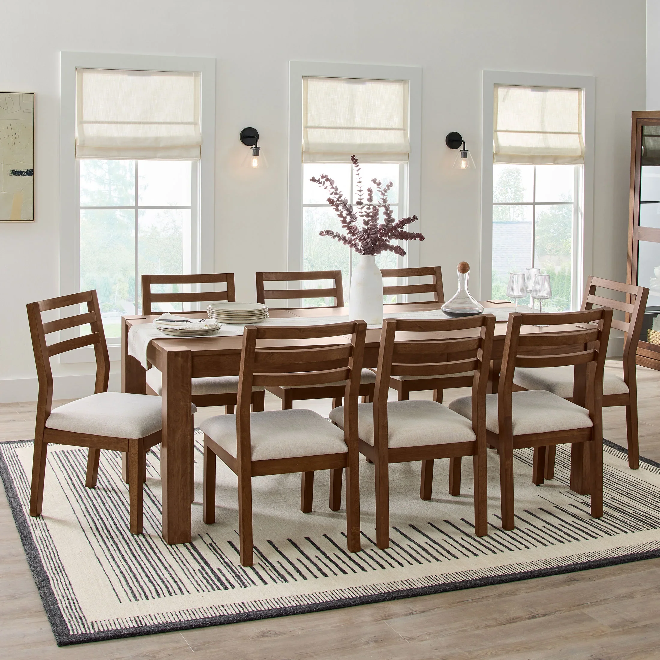 Better Homes & Gardens Bryant Solid Wood Extendable Dining Table, Light Honey Finish