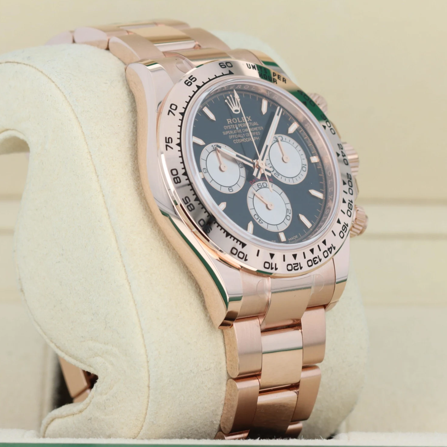 [Super Clone]Rolex Daytona 40mm Rose Gold Black Dial  m126505-0001