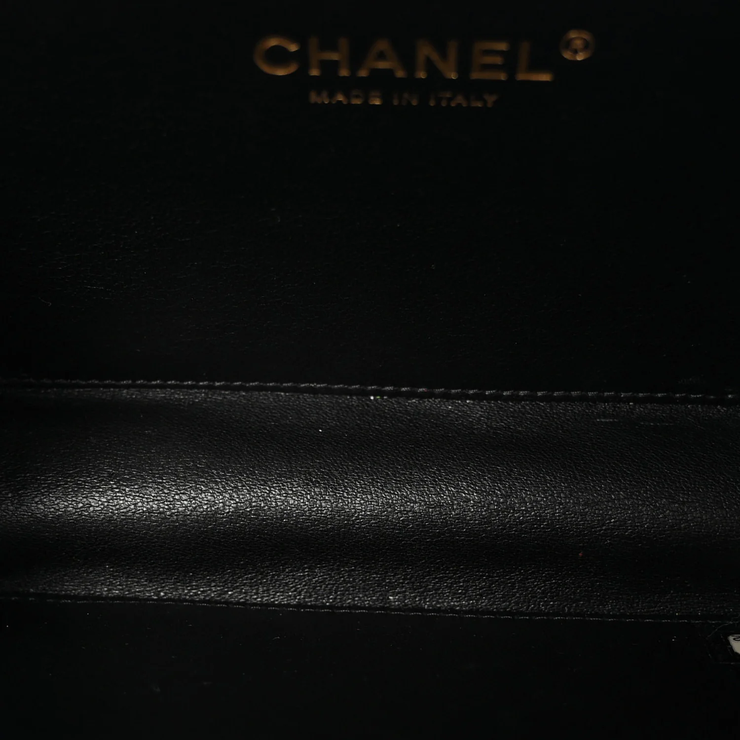 Plexiglass Crystal CC Minaudiere Clutch Black Copper