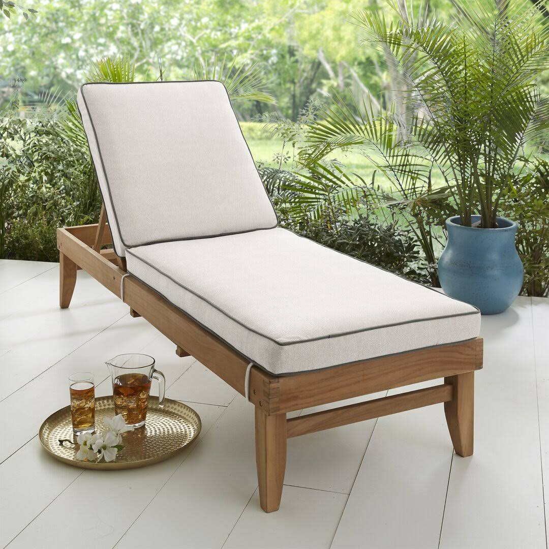 Outdoor Sunbrella Seat/Back Cushion Birch Lane Fabric: Canvas Natural Sunbrella Canvas, Size: 21