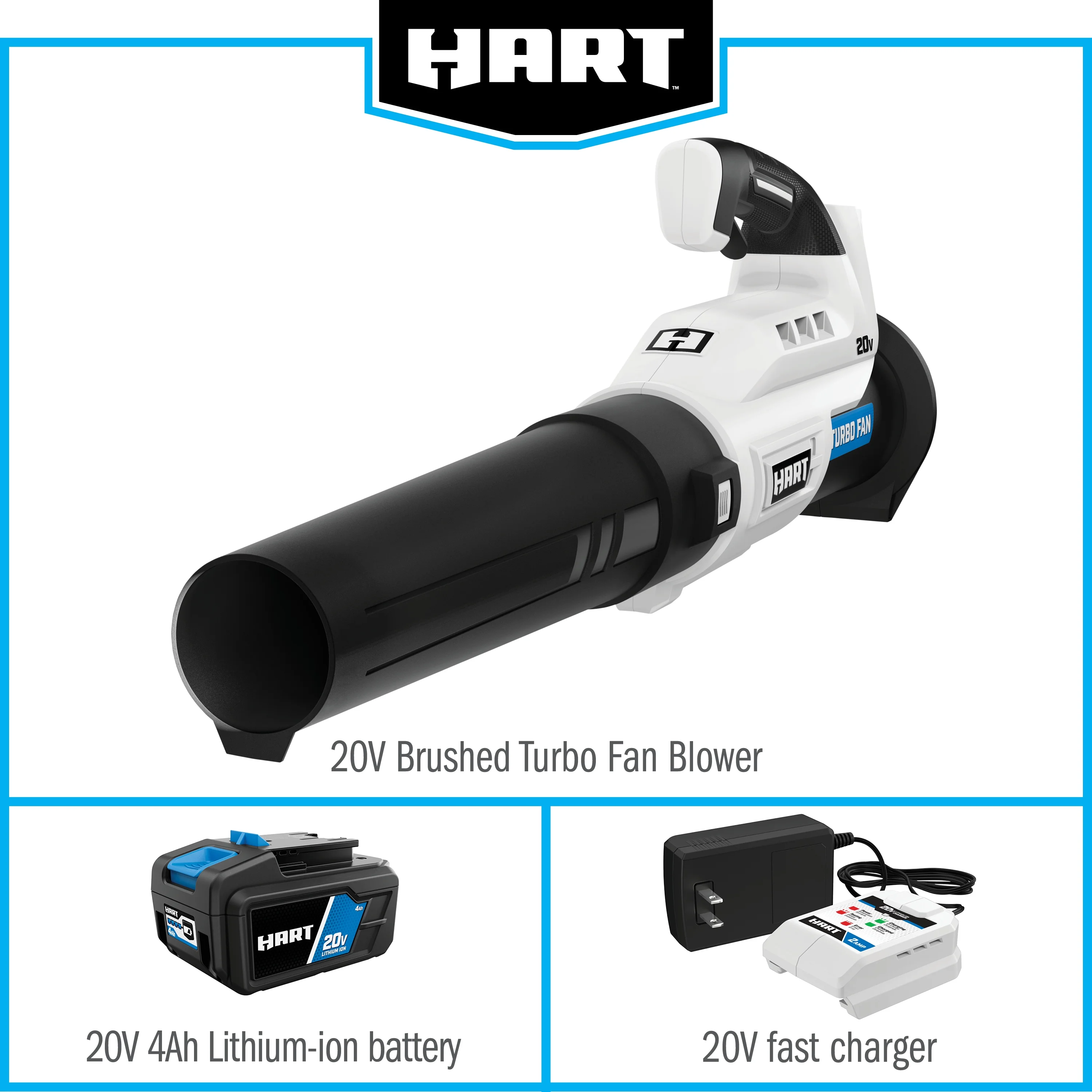 20V Cordless Turbo Fan Leaf Blower (1) 4.0Ah Lithium-Ion Battery(Single) - Image 7