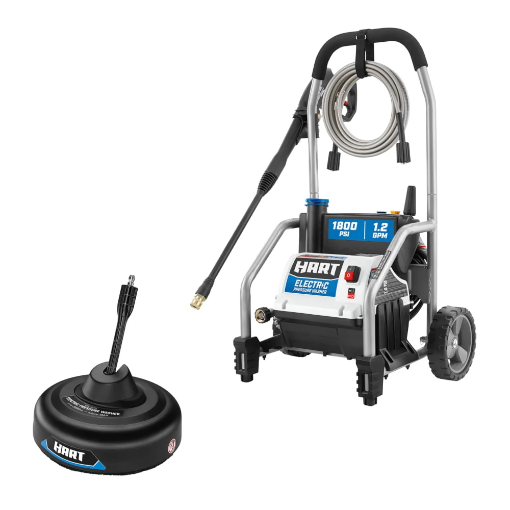 1800 PSI 1 2 GPM Electric Pressure Washer with Bonus 11" Surface Cleaner