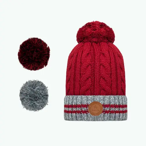 Bonnet Creamy Gin Bordeaux et Gris