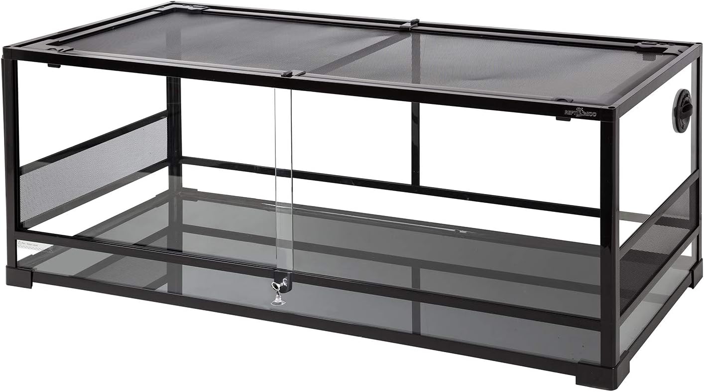 Terrarium pour reptiles REPTI ZOO de 254 litres (67 gallons), portes coulissantes en verre, 122 x 46 x 46 cm (48 x 18 x 18 pouces)