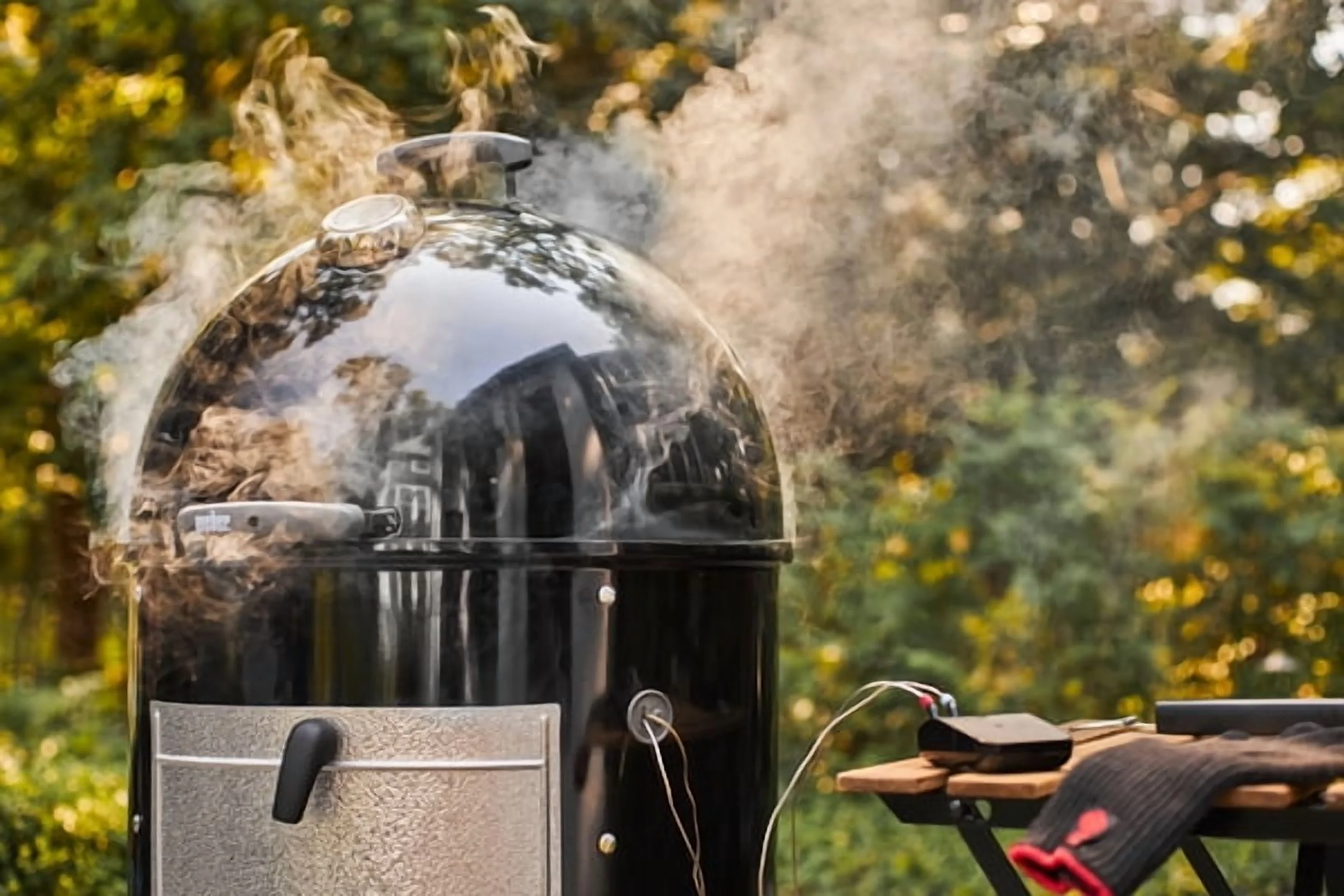 Weber Smokey Mountain Cooker Charcoal Smoker with 14 - Inch