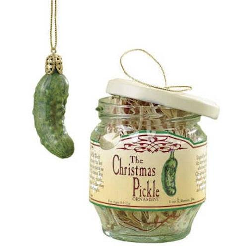 Christmas Pickle Ornament in Glass Jar