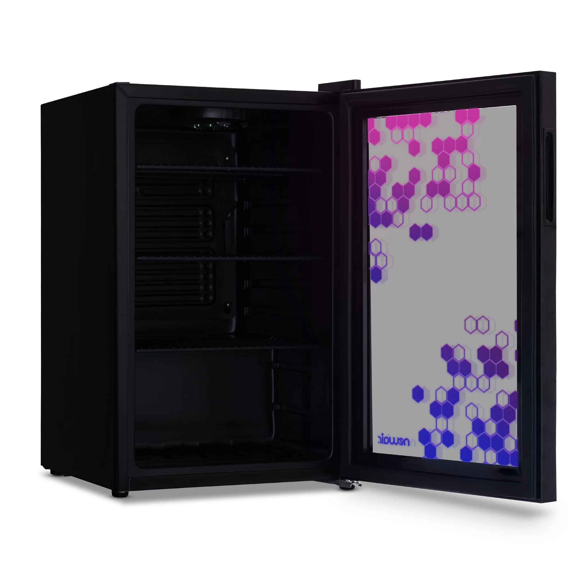 Newair Prismatic Series Beverage Fridge with RGB HexaColor LED Lights