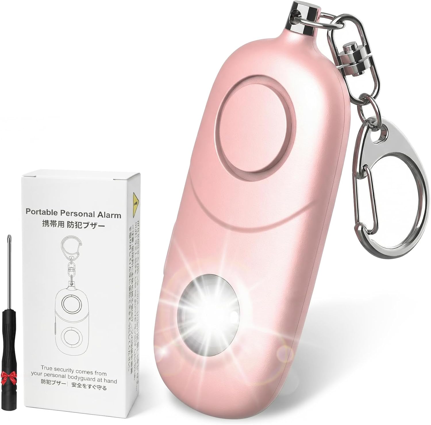Personal Alarm for Women Keychain Alarm: Qoosea 135dB Emergency Keychain Siren with Strobe Light Loud Siren for Women Kids Students Seniors Emergency Self-Defense for Night Sports