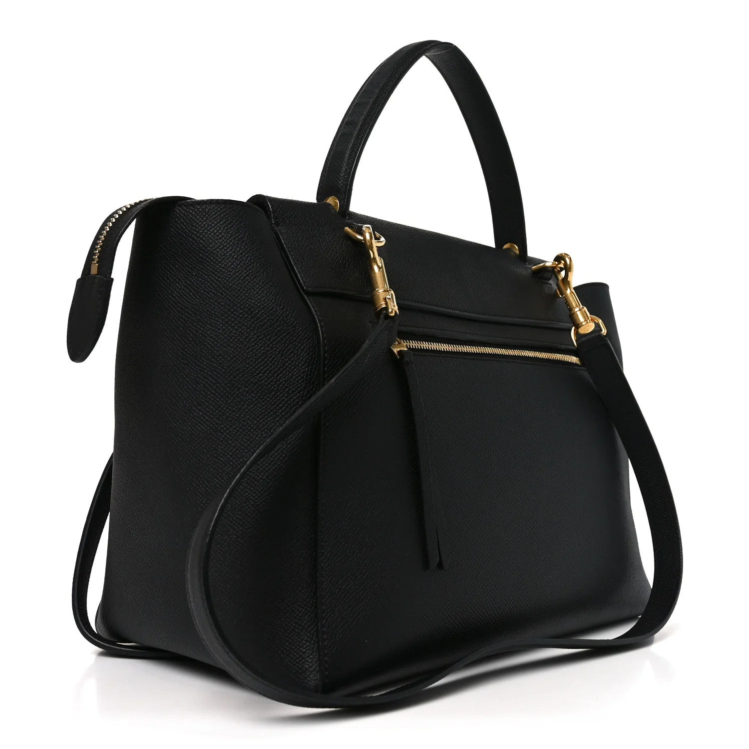 Grained Calfskin Mini Belt Bag Black