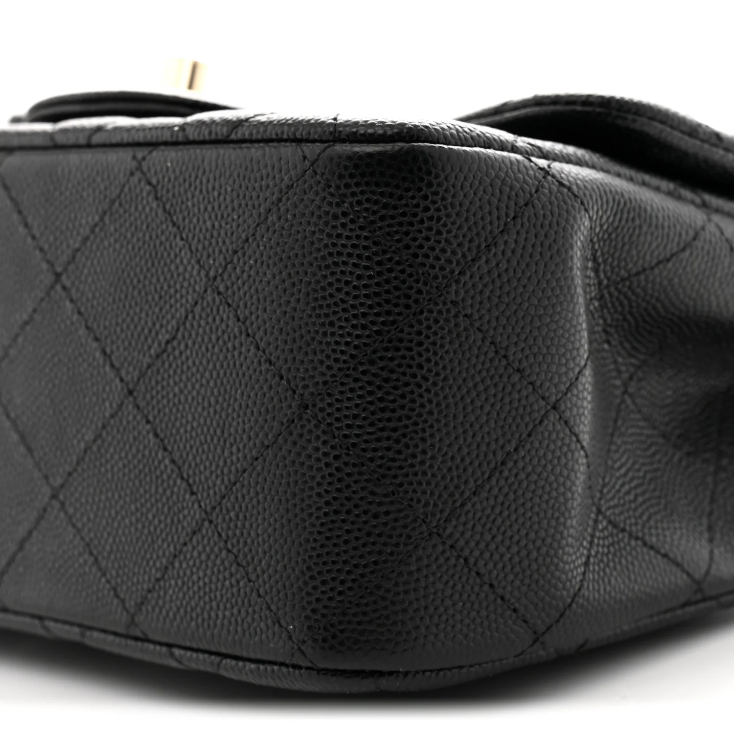 Caviar Quilted Mini Square Flap Black