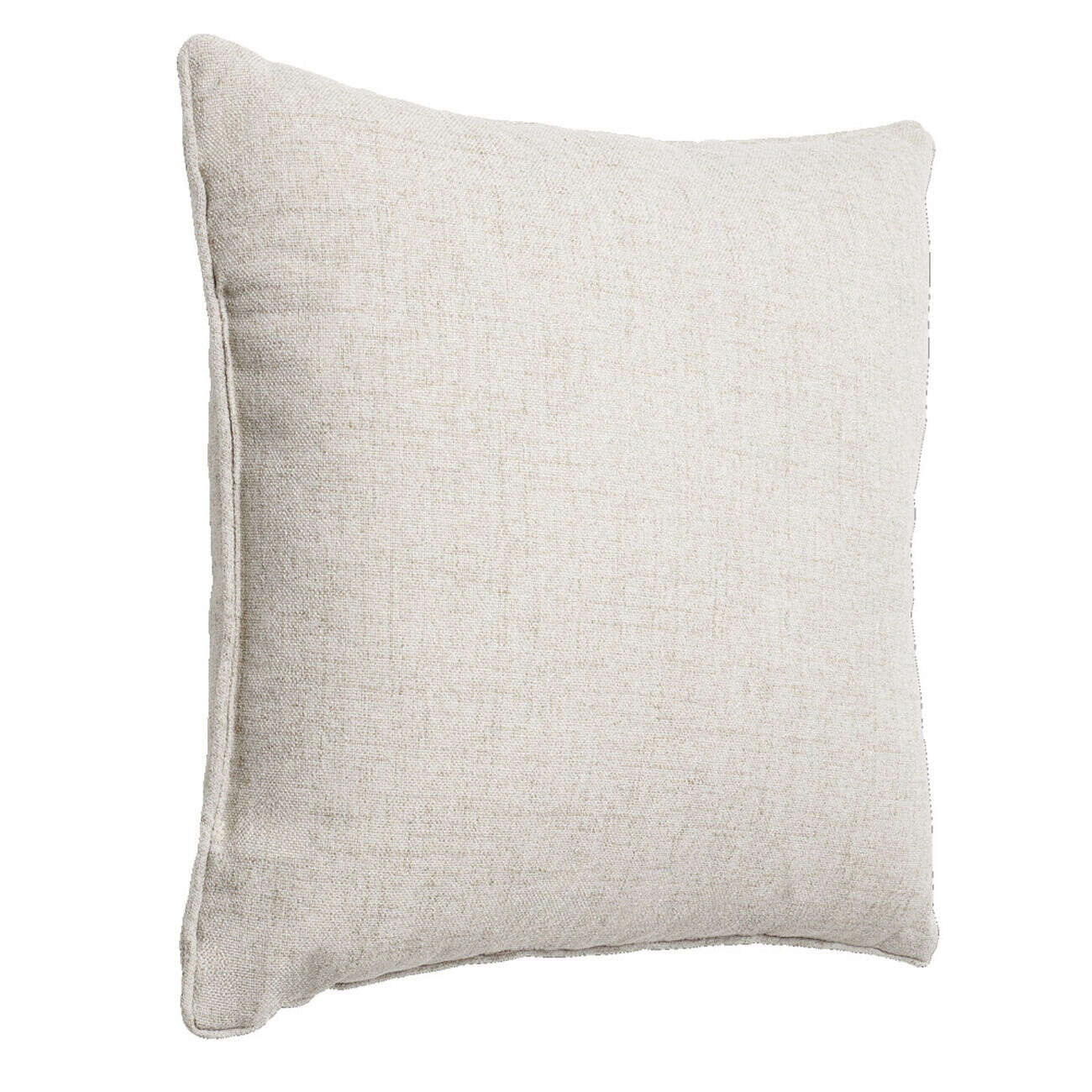 Coussin carré effet lin beige 45x45cm