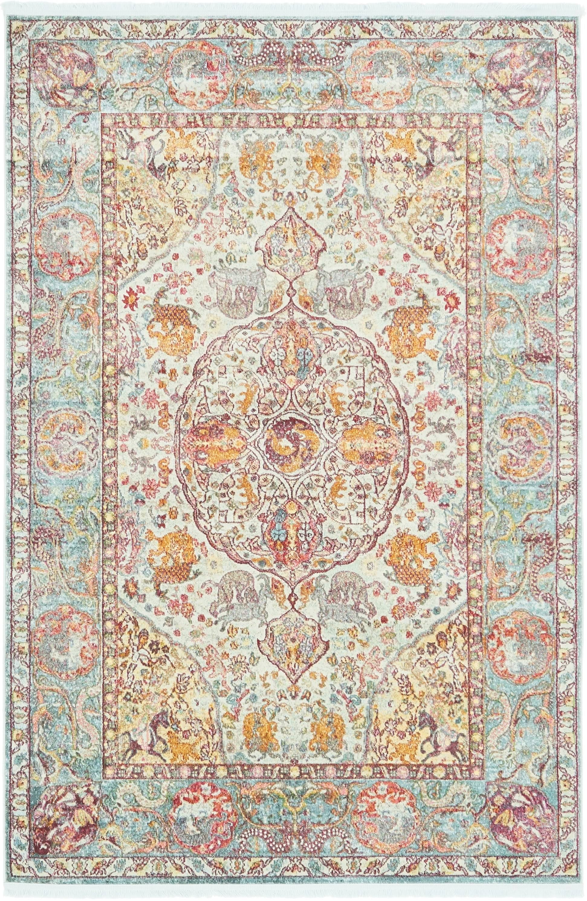 Unique Loom Rumba Baracoa Light Blue 5' 5 x 8' Rug
