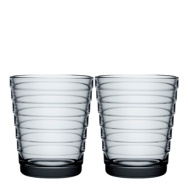 Aino Aalto glass 22 cl 2 stk grå