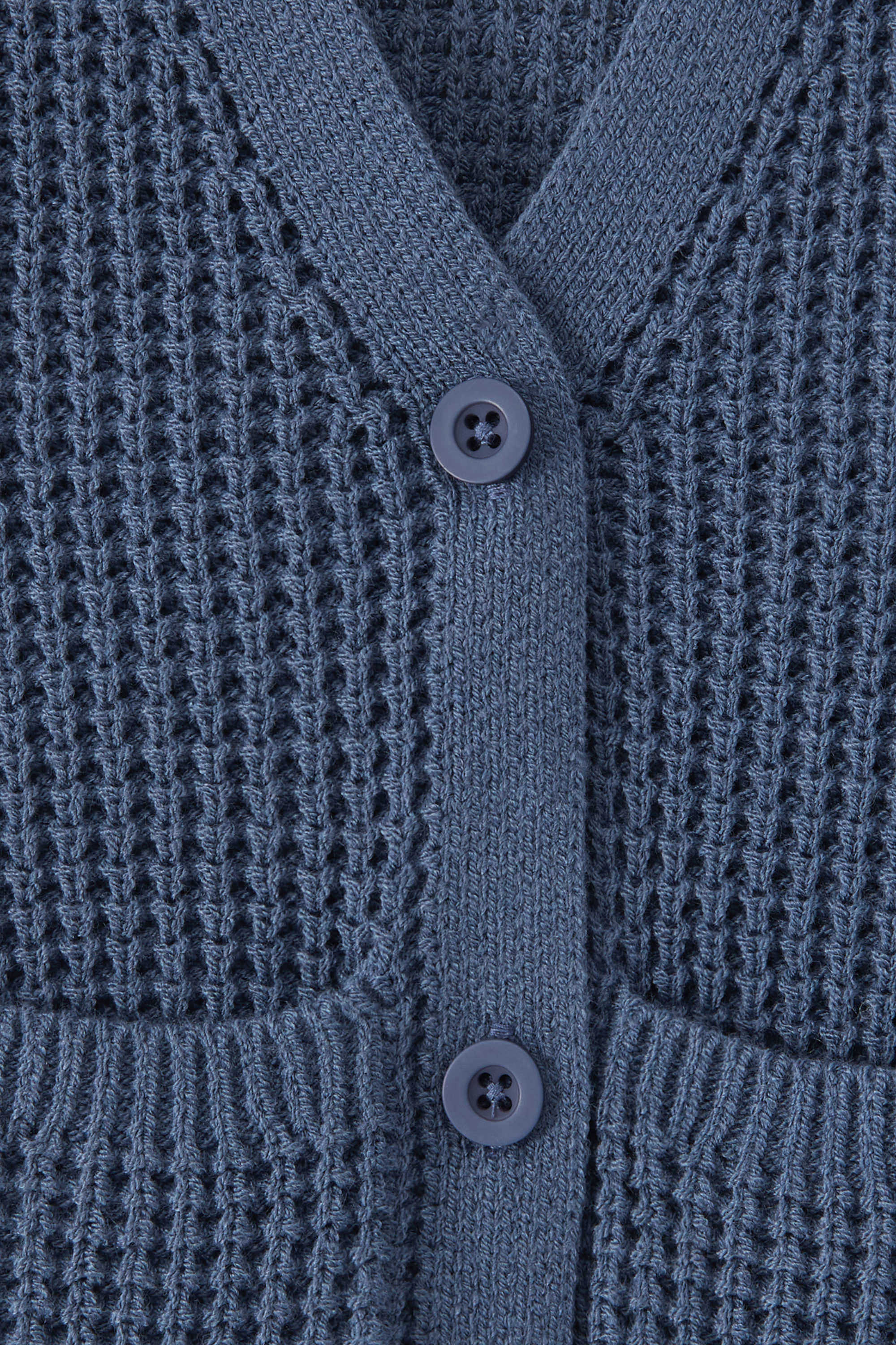 Chunky Knit Waffle Cardigan in Oxford