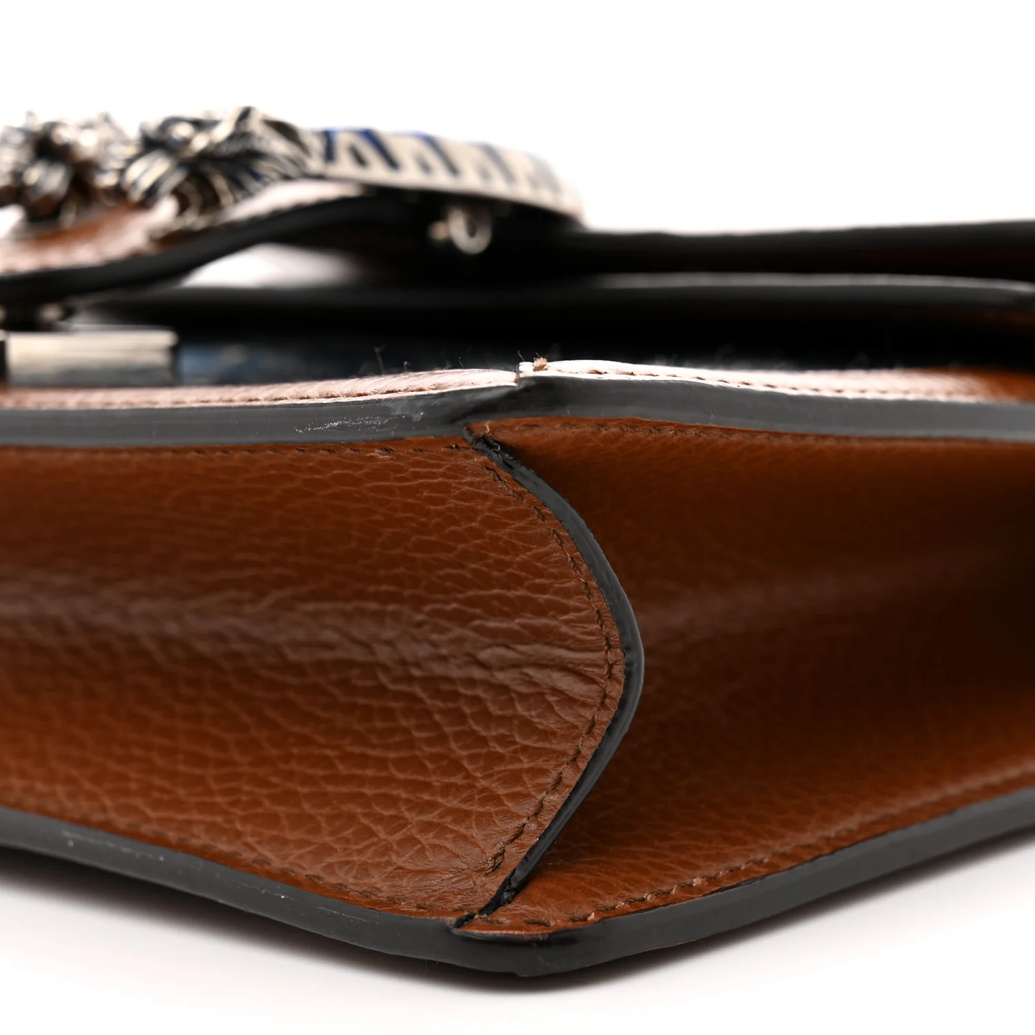 New Denim GG Monogram Dollar Calfskin Enamel Mini Dionysus Shoulder Bag Blue Tea Cuir Epilog Electric Blue