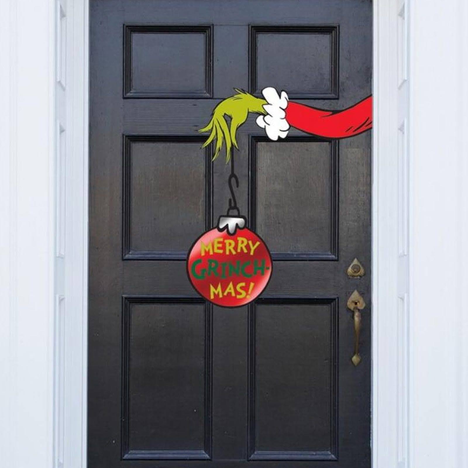 Traditional Grinch Door Decoration