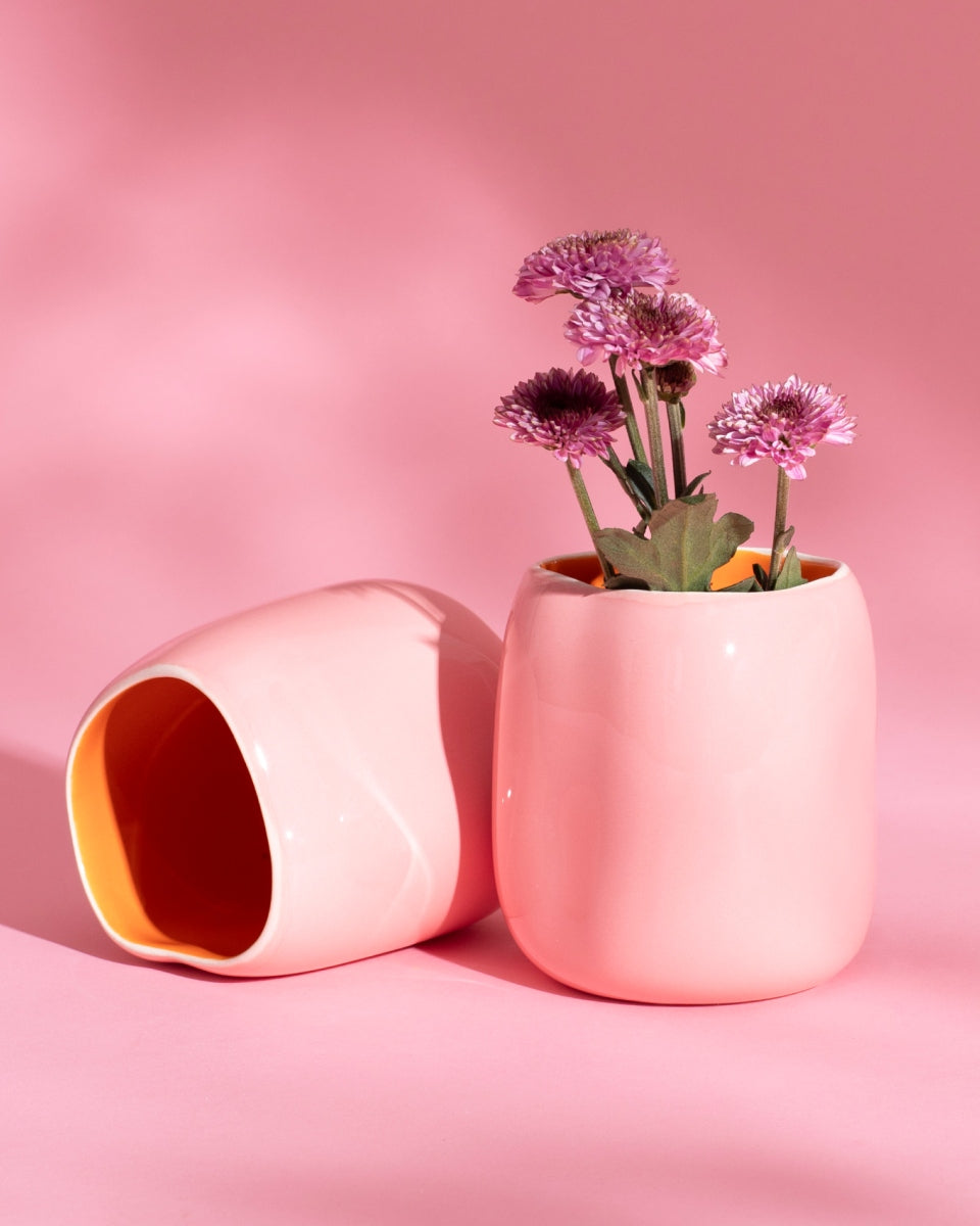 JOÃO - VASE M PINK ORANGE