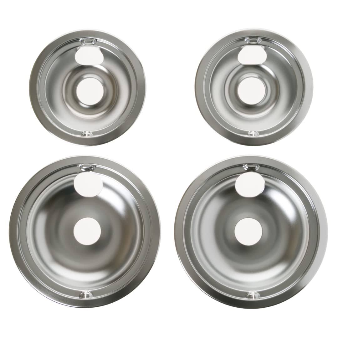 GE 2 in. to 6 in. and 2 in. to 8 in. GE Chrome Electric Range Drip Bowl Kit GE68CC