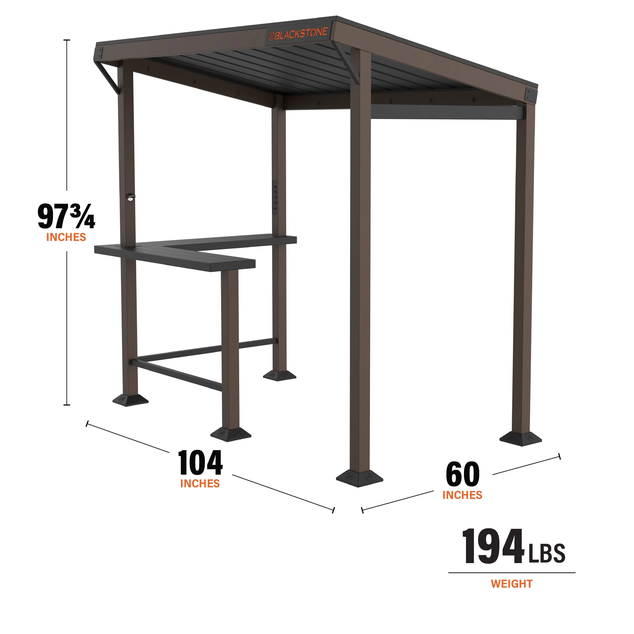 5' x 8' Outdoor Griddle/Grill Pavilion Grill Gazebo(5' x 8') - Image 8