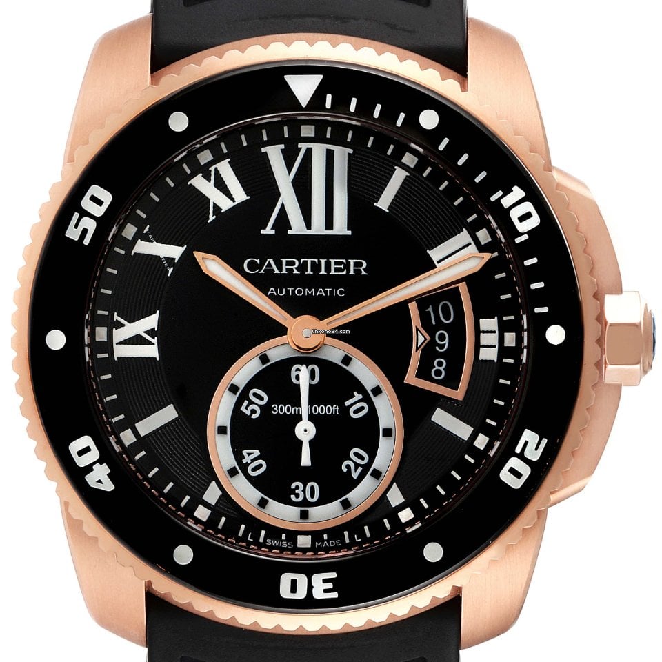 [Super Clone]Calibre Rose Gold Black 42mm