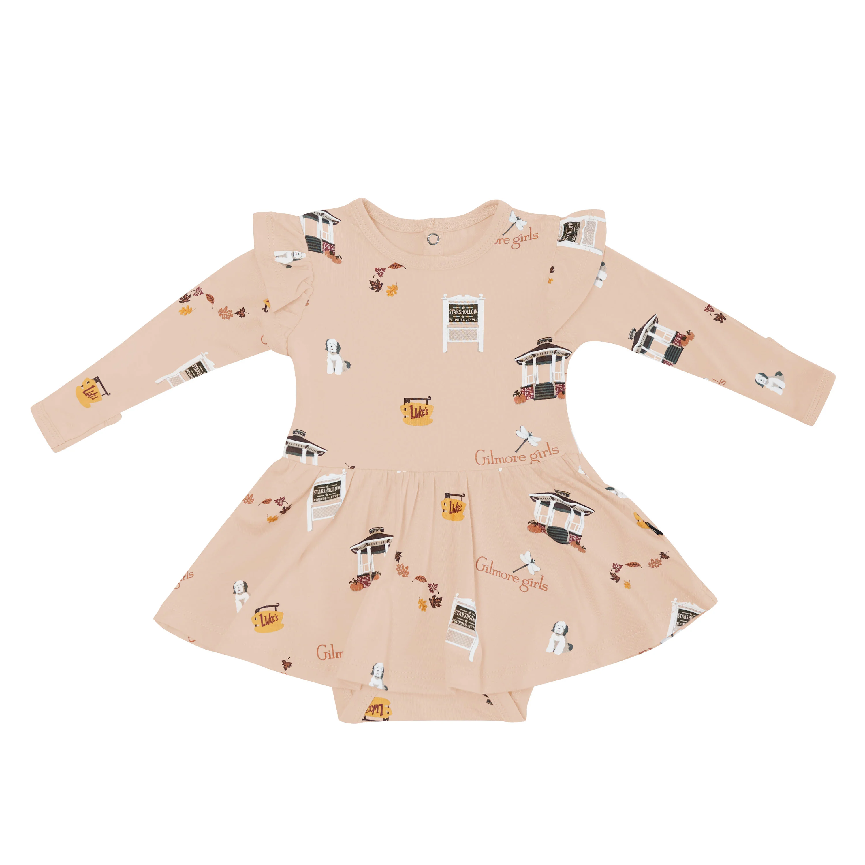 Long Sleeve Twirl Bodysuit Dress in Gilmore Girls
